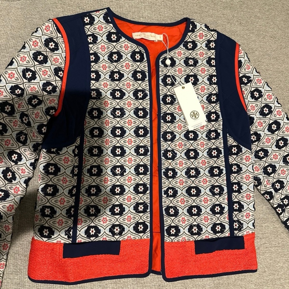 NWT Tory Burch cropped daisy jacket